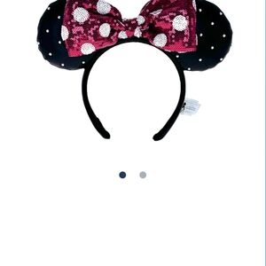 Exclusive Disneyland Hong Kong Black and Pink Minnie Mouse Ears Headband